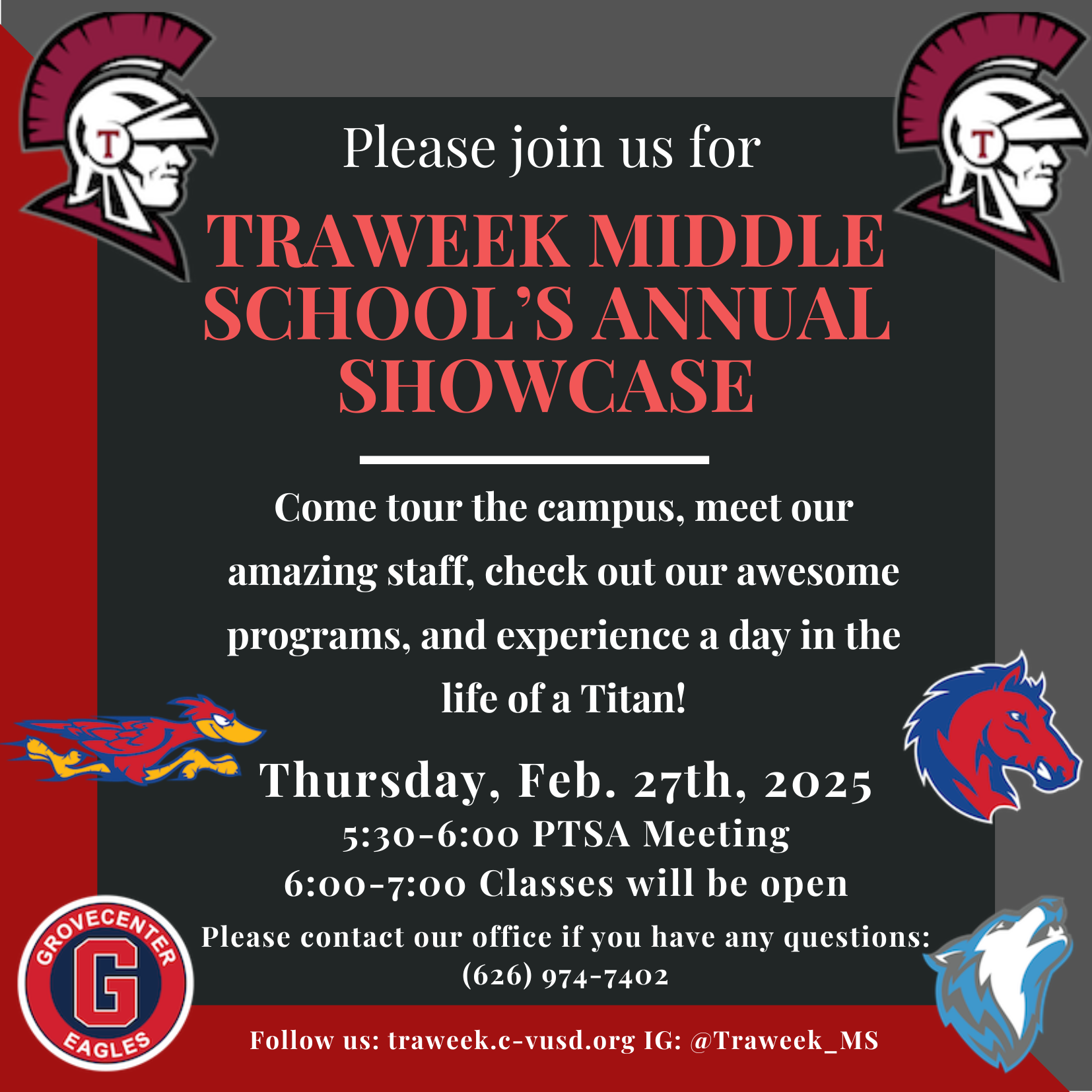  Traweek Middle School Showcase Information